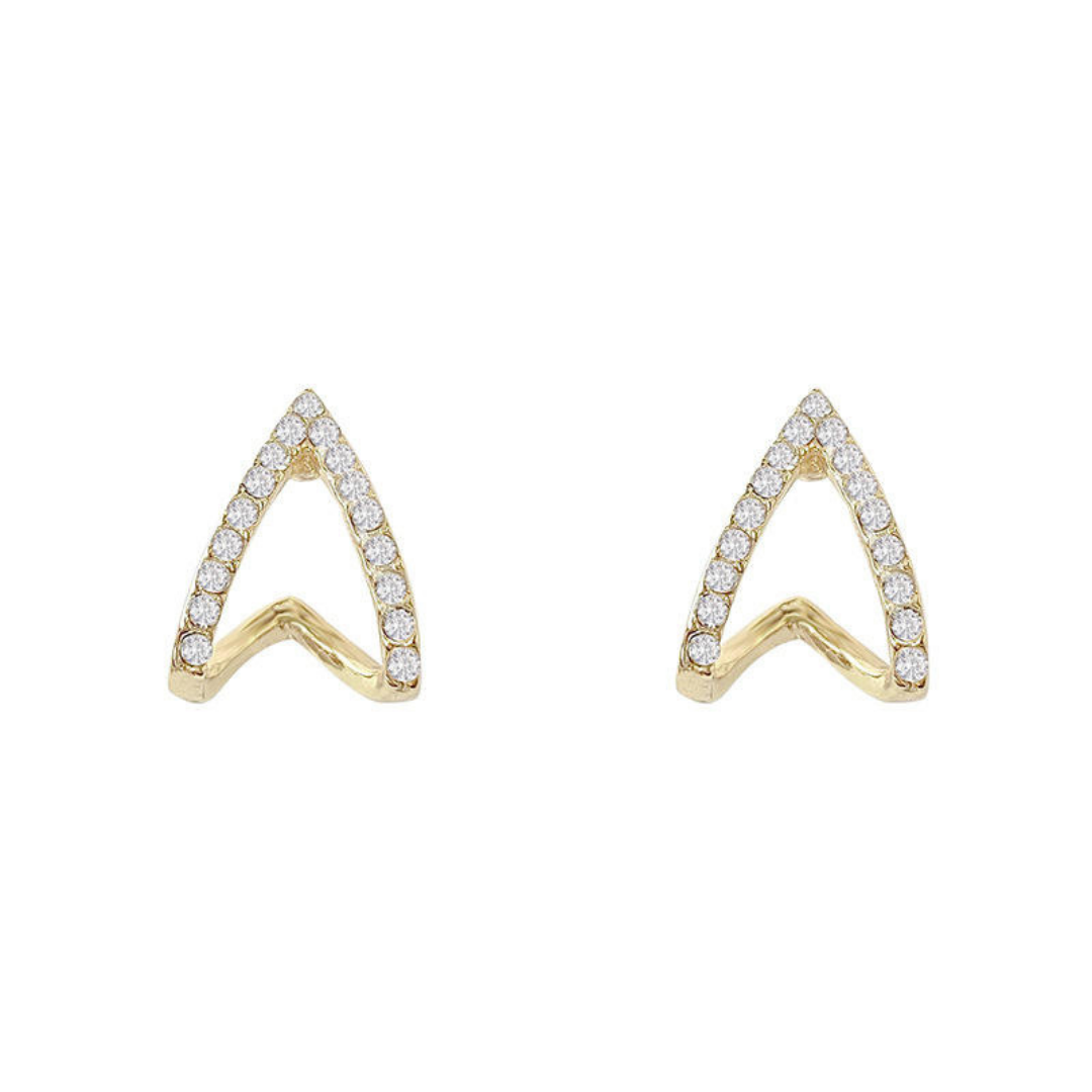 V shaped hoop earrings