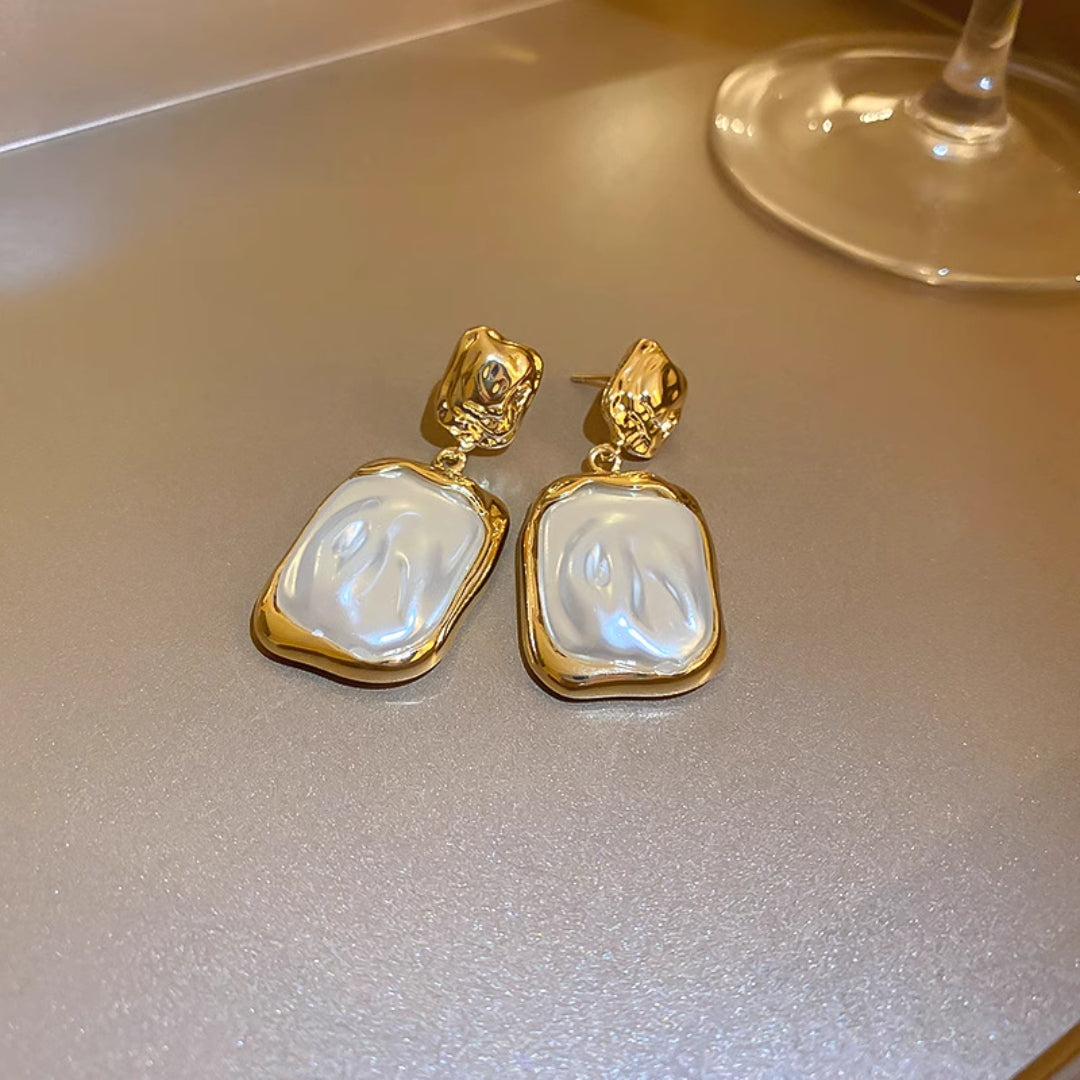 Square drop earrings