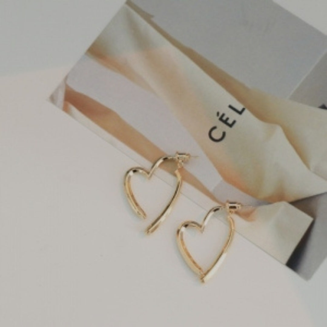 Gold Hearted Earrings