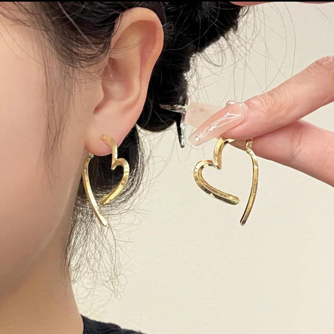 Gold Hearted Earrings
