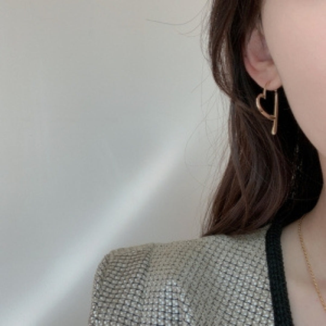 Gold Hearted Earrings