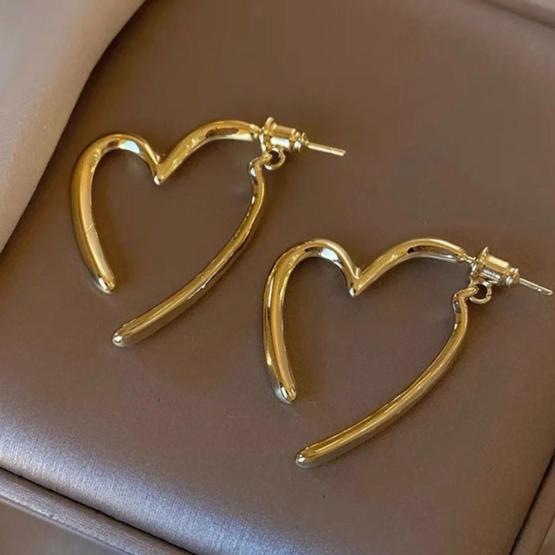 Gold Hearted Earrings
