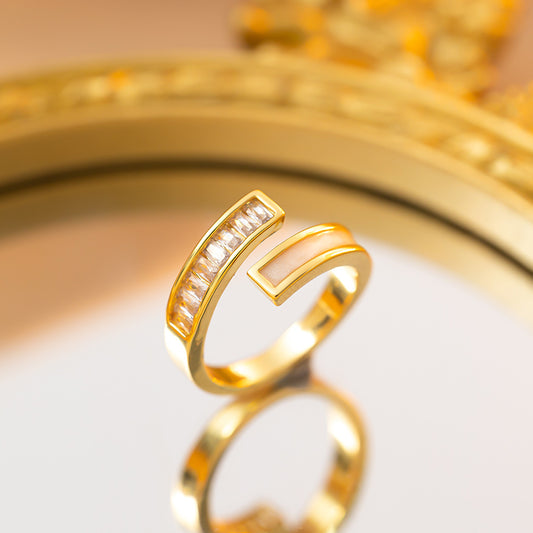 Gold-Tone Open Cuff Ring