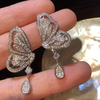 Stone Butterfly Drop Earing