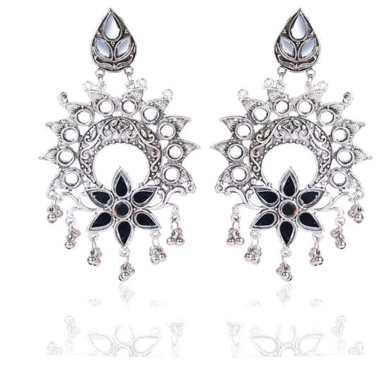 stylish mirror look earrings