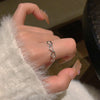 Heart Outline Band Silver Ring