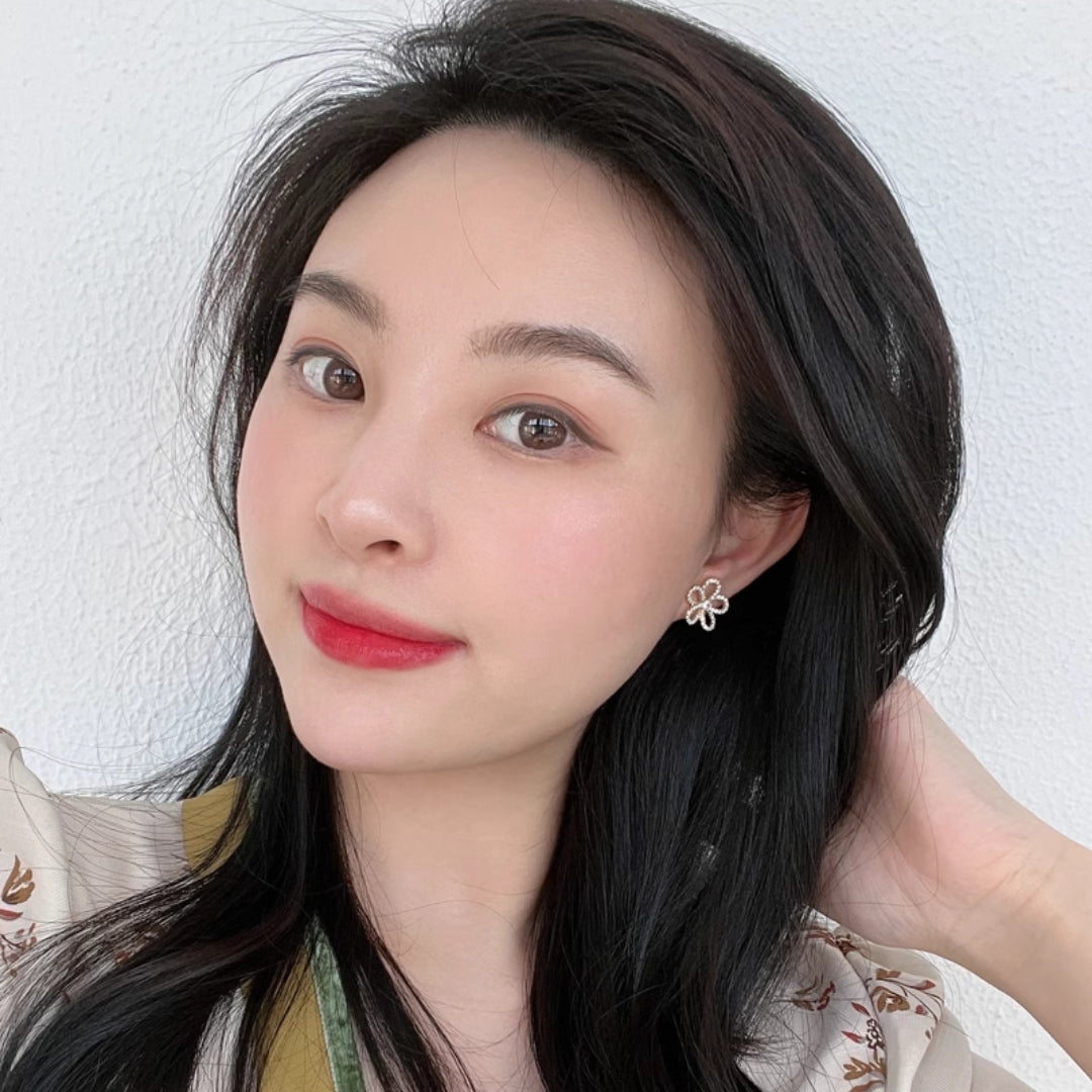 Korean Women Flower Earrings