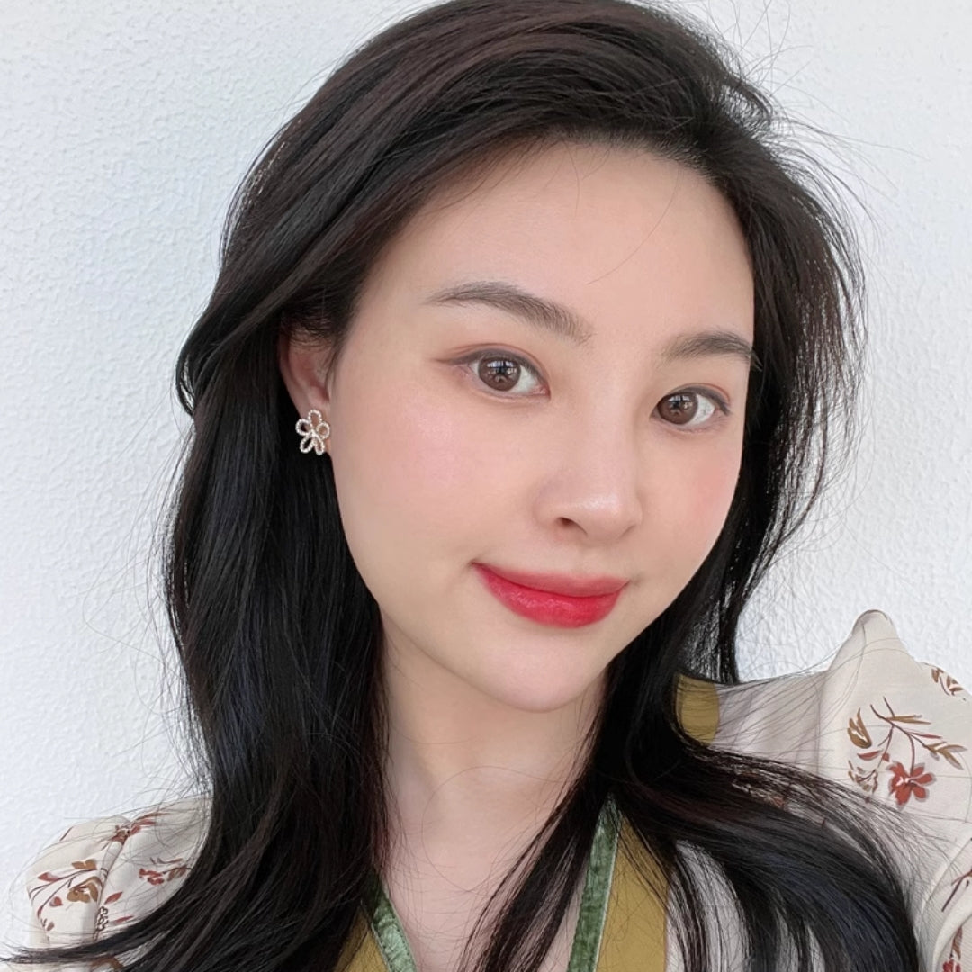 Korean Women Flower Earrings