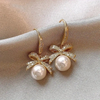 Bowknot Pearl drop earrings