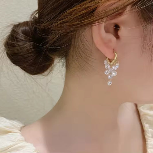Cozy Crystal Drop Earrings