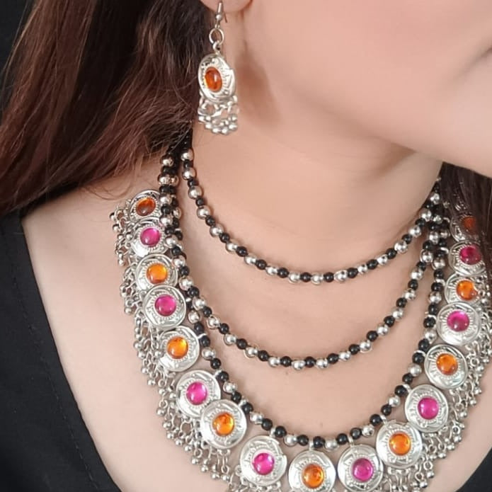 Multi oxidised jewellery set