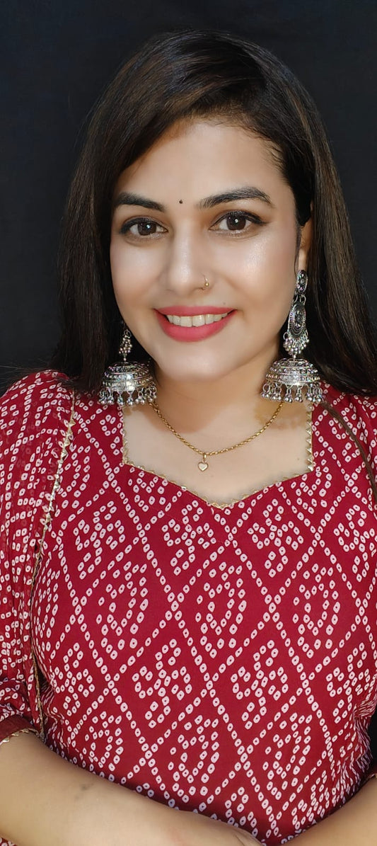 Silver Oxidised Chand Bali