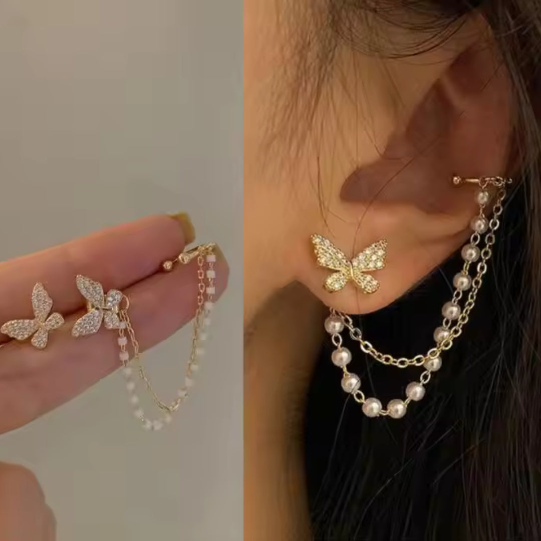 Stylish princesses butterfly earrings