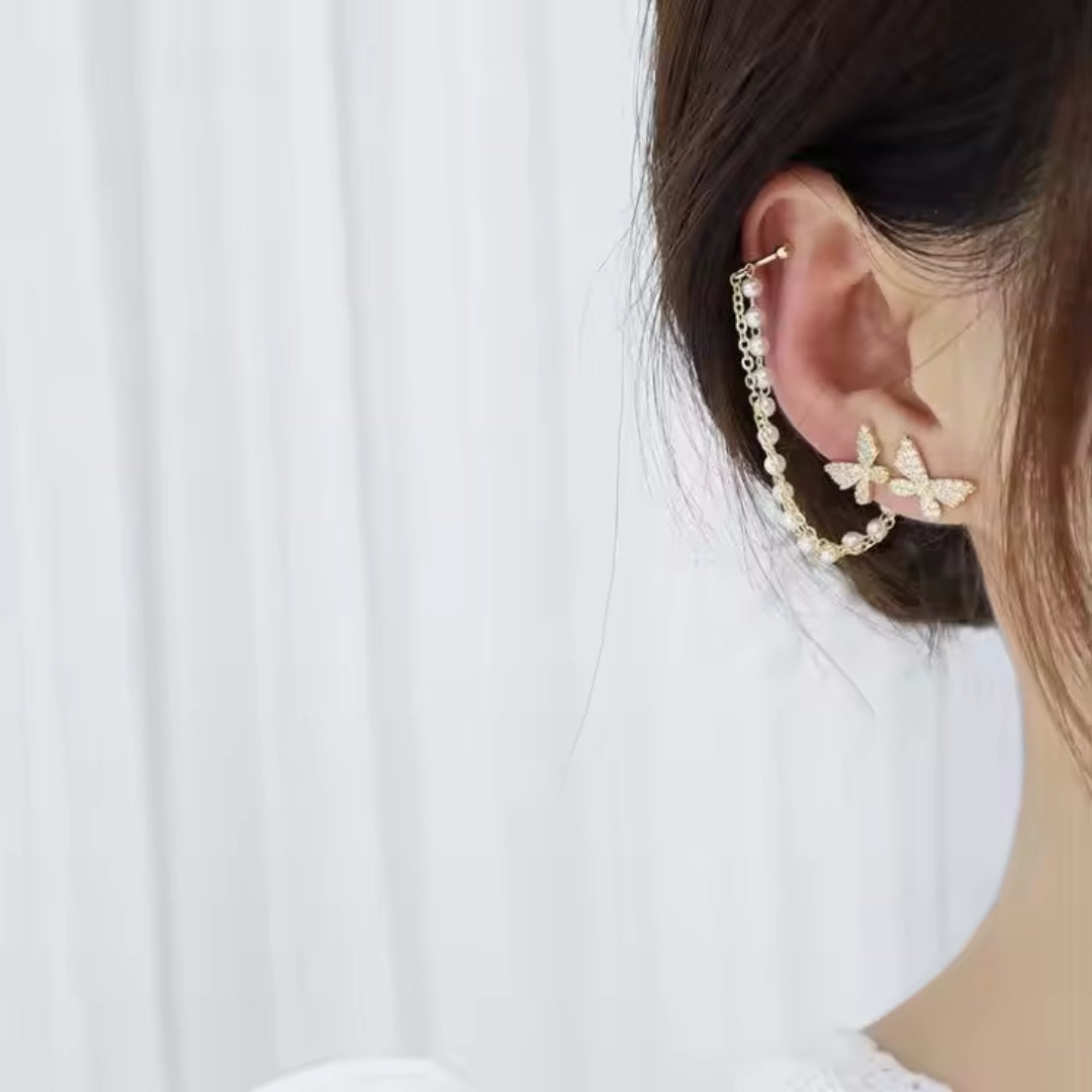 Stylish princesses butterfly earrings