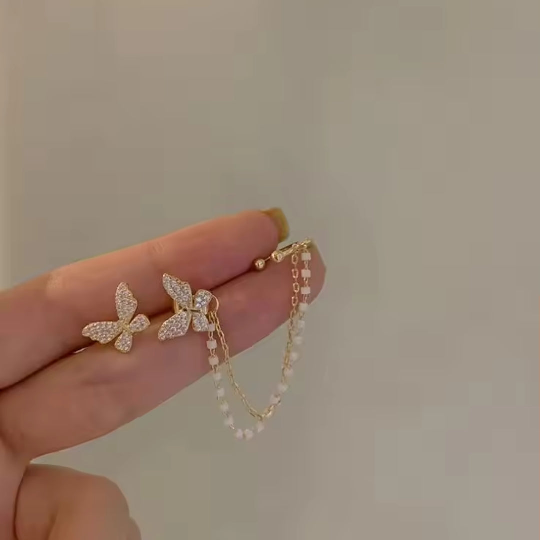 Stylish princesses butterfly earrings