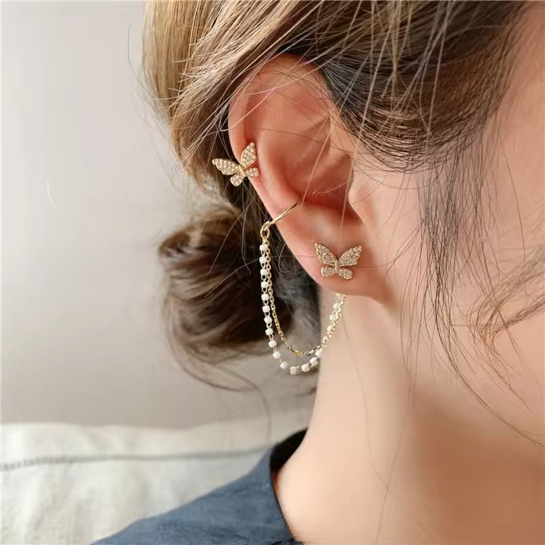 Stylish princesses butterfly earrings