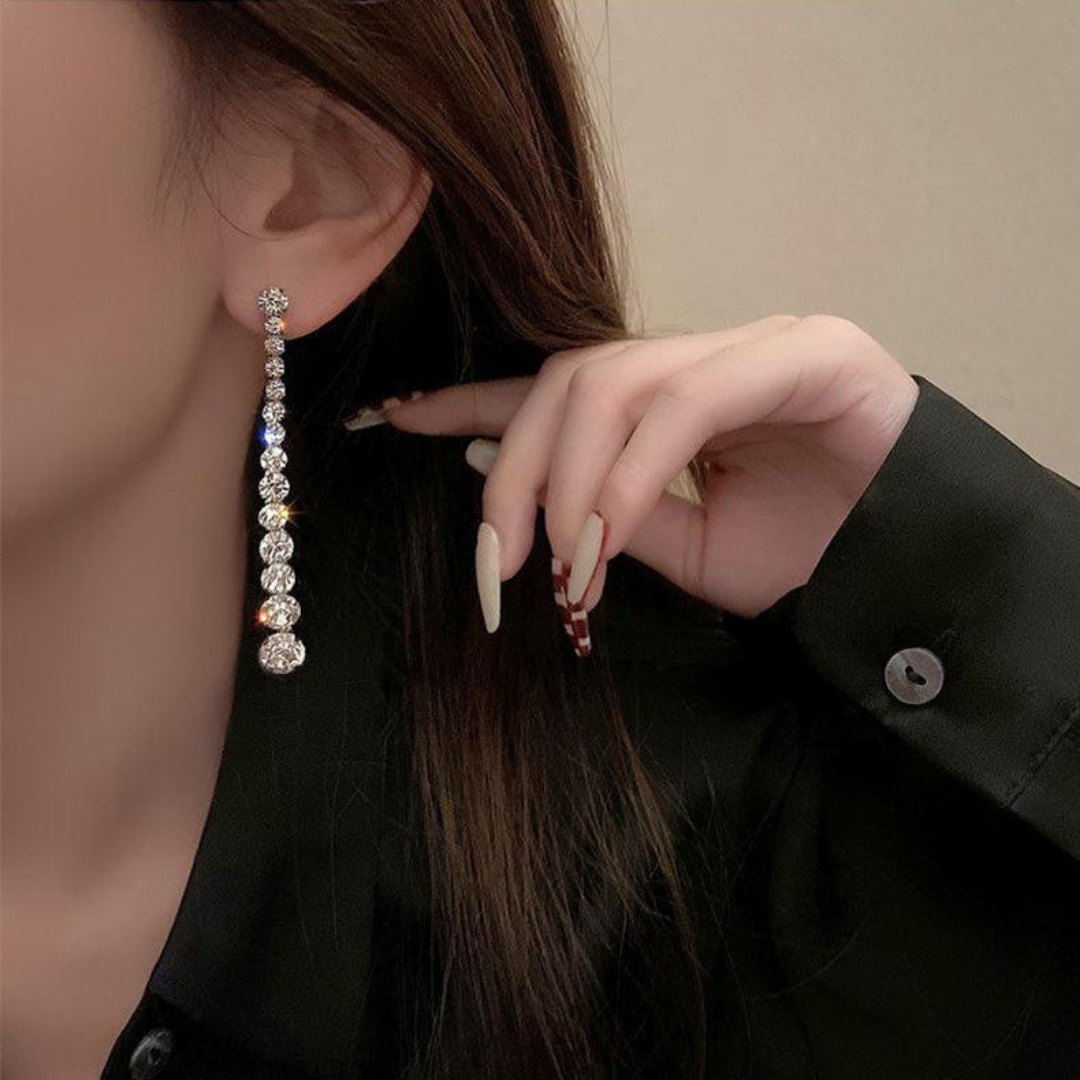 Diamond drop earrings