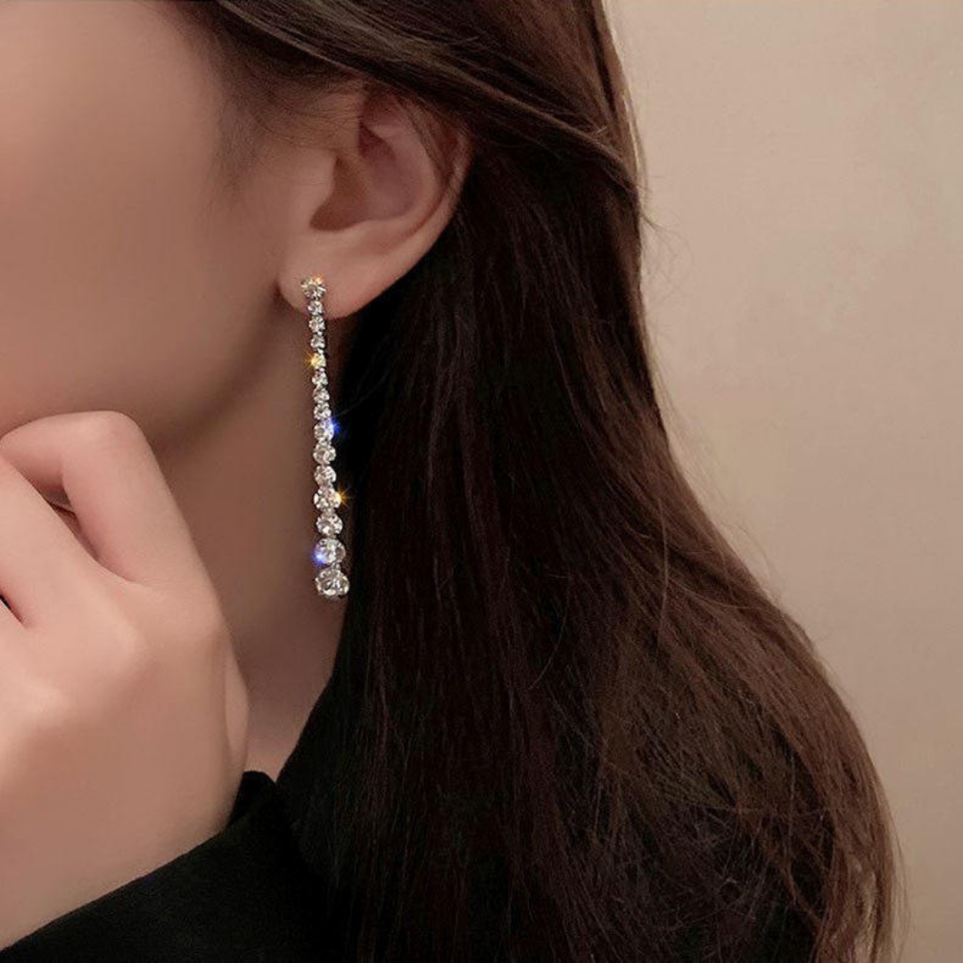 Diamond drop earrings