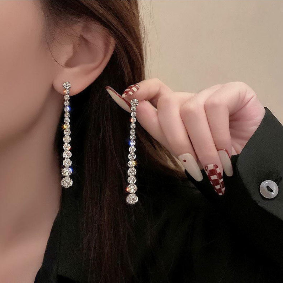 Diamond drop earrings