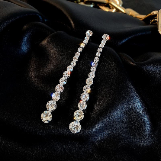 Diamond drop earrings