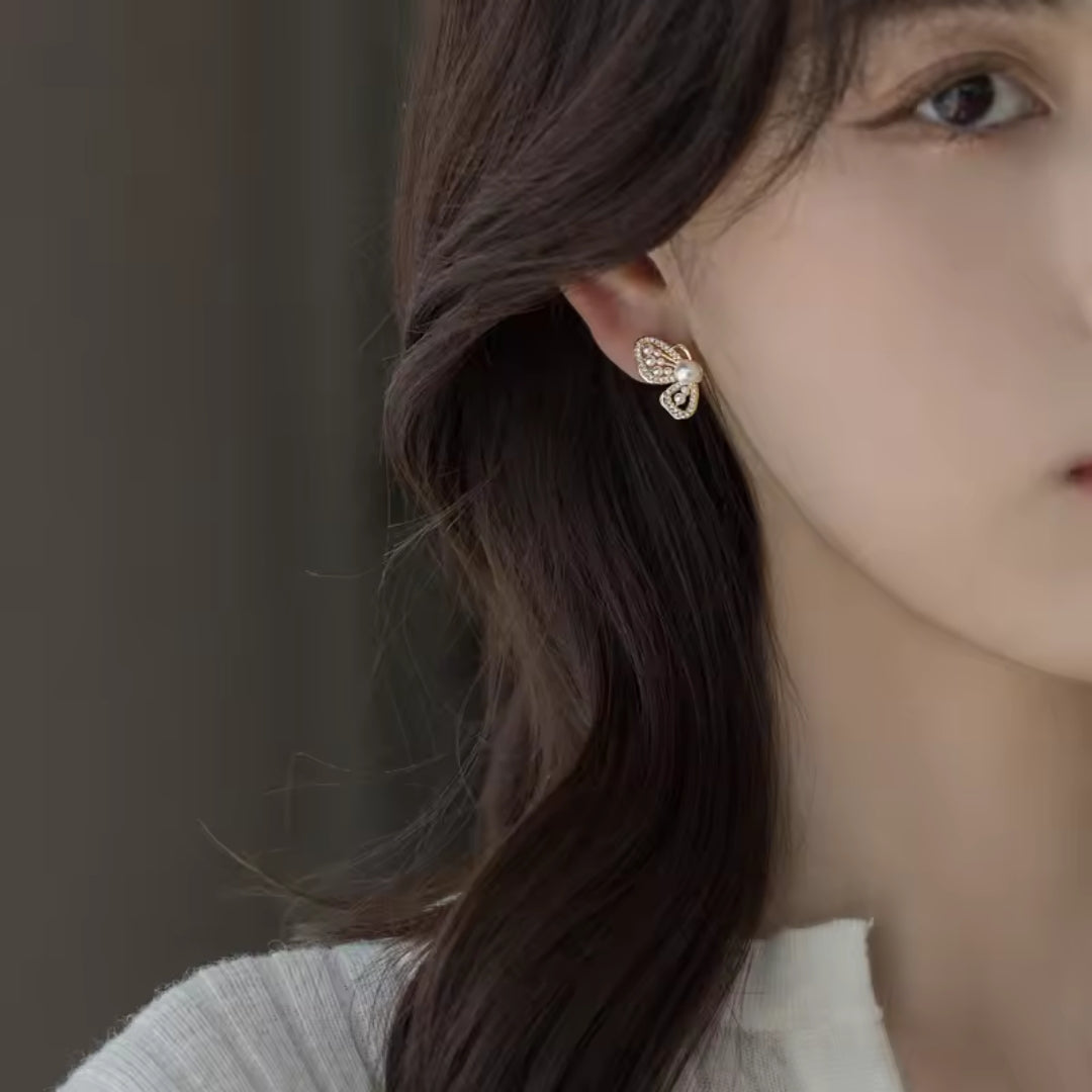 Korean Golden Butterfly earrings
