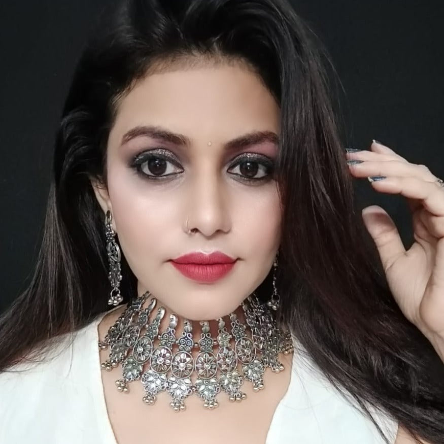 Silver Oxidized Jewelry Set