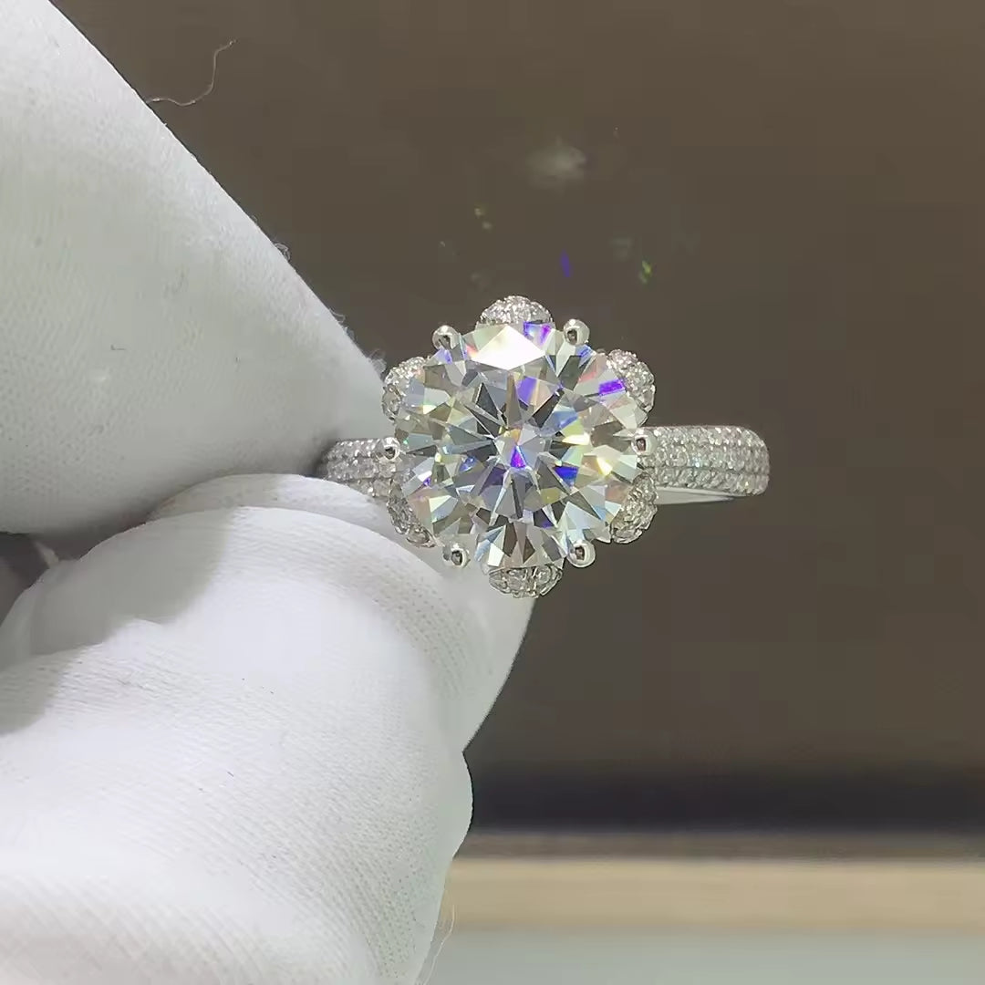 MONSAN FLOWER PROMISE RING | Silver