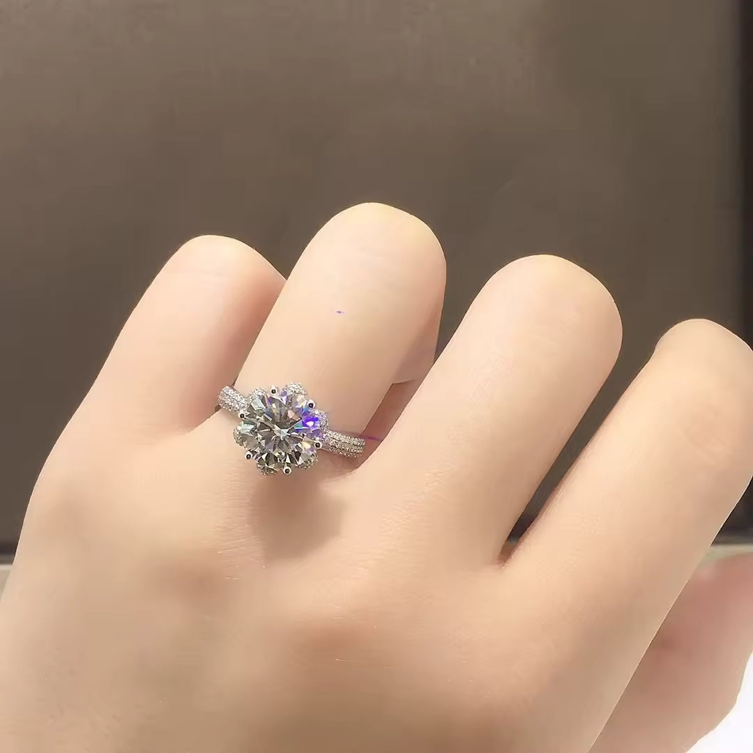 MONSAN FLOWER PROMISE RING | Silver
