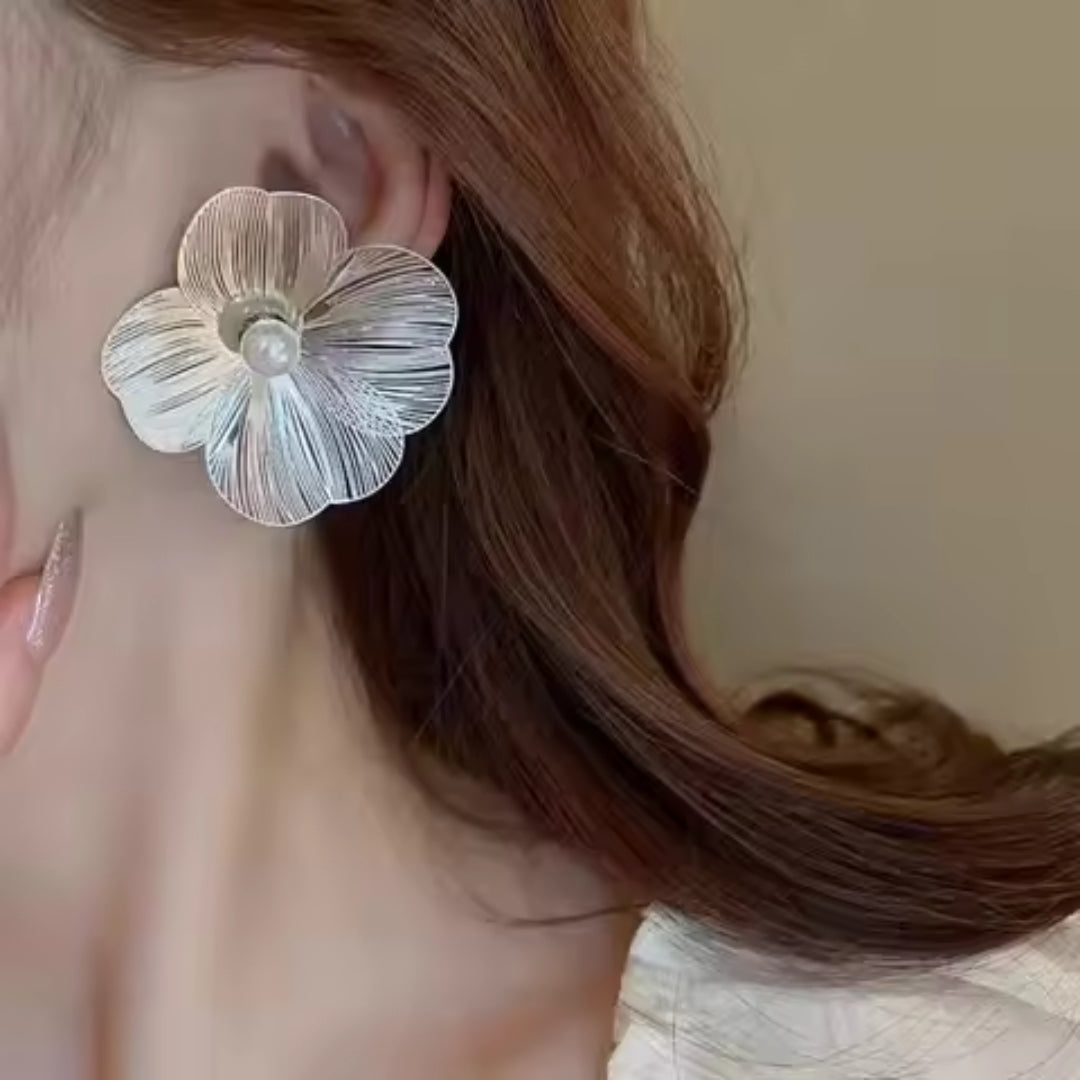 White Flower Earrings
