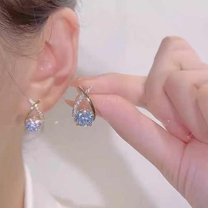 Cross Crystal Earring