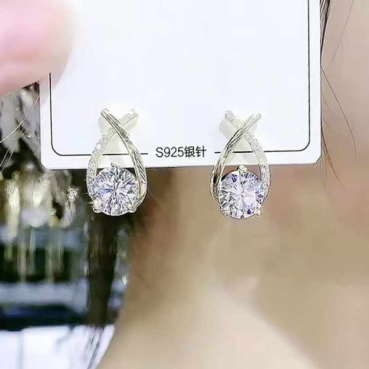 Cross Crystal Earring