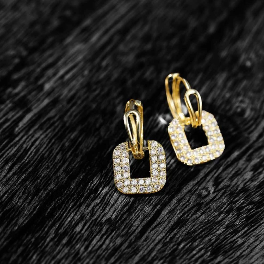 New Square Stone Earrings