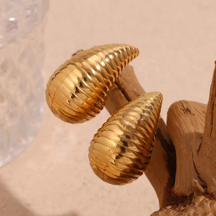 Gold Stud Plated Earrings