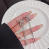 Cute Bow Rhinestone Long Chain Earring