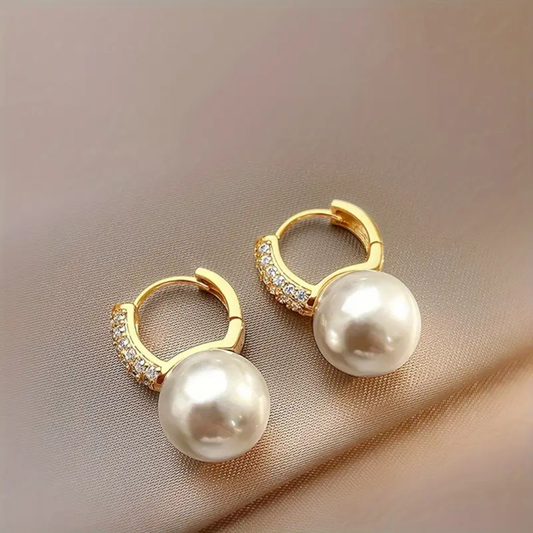 Stylish Pearl Stone Drop Earring