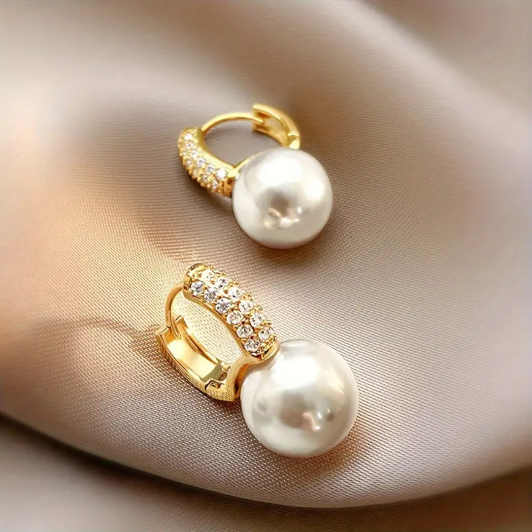 Stylish Pearl Stone Drop Earring