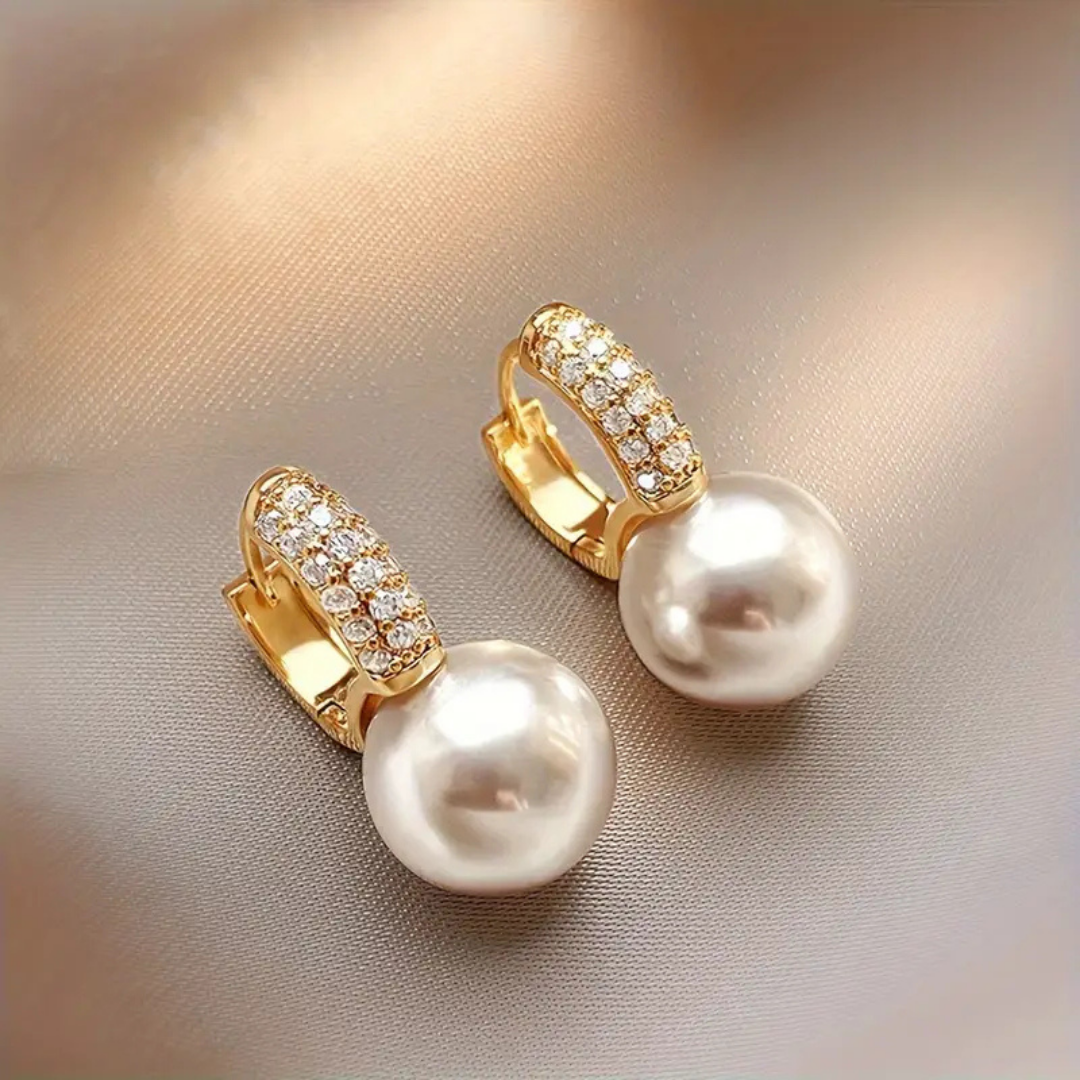 Stylish Pearl Stone Drop Earring