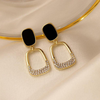 Crystal Black Drop Earring