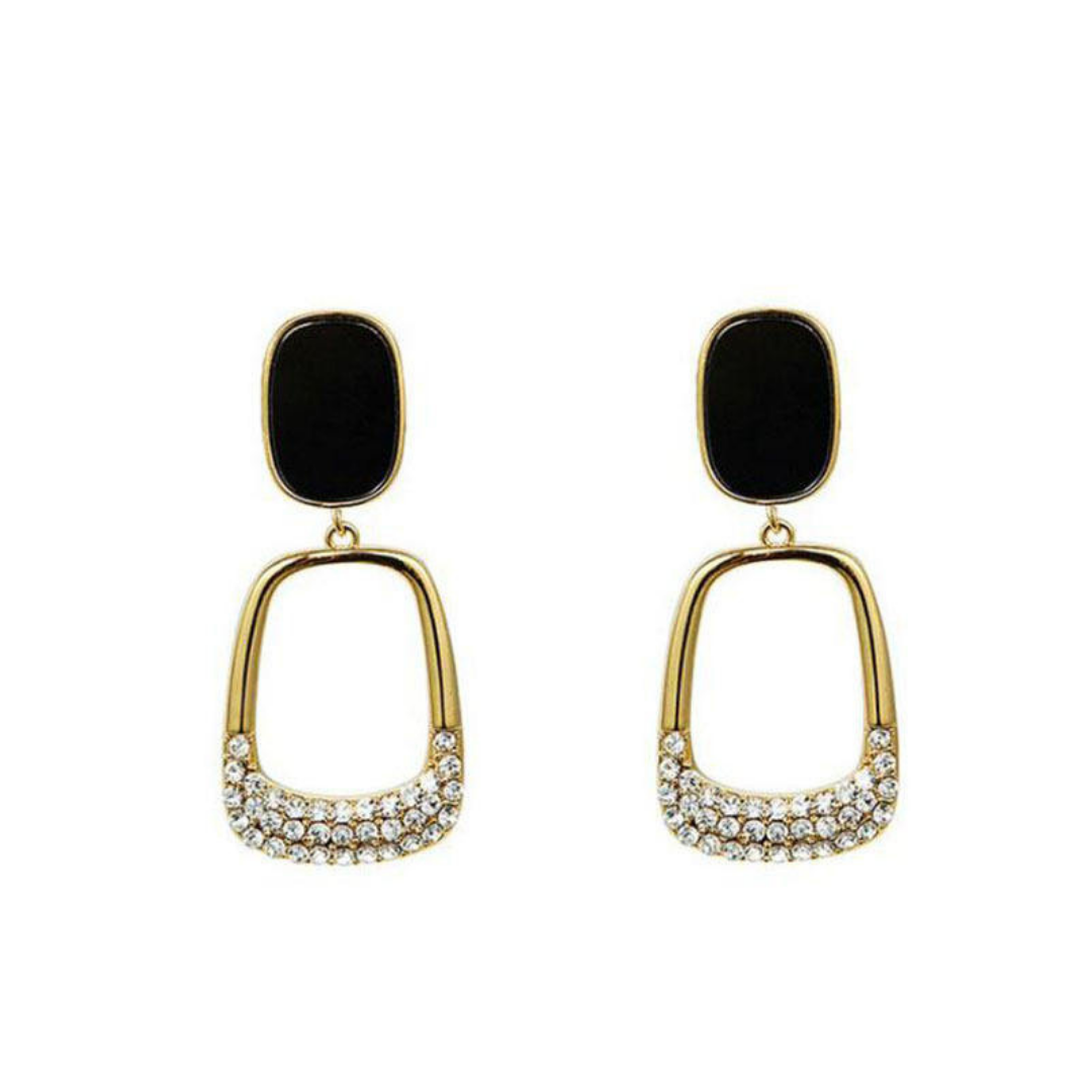 Crystal Black Drop Earring