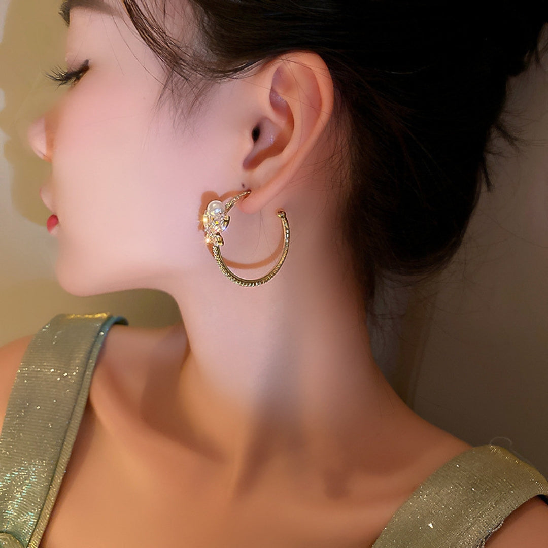 Pearls Butterfly Earrings