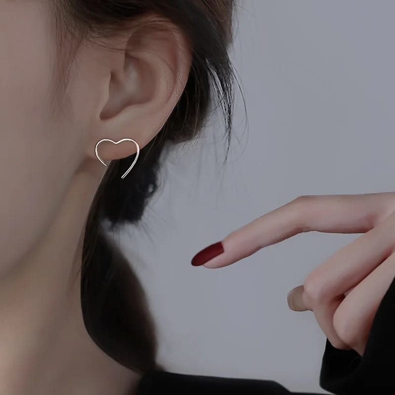 Heart Shape Delicate Drop Earrings