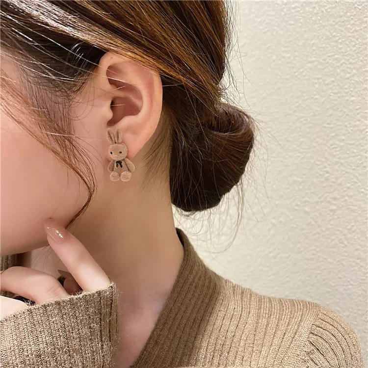 Cute Cartoon Fabric Stud Earring
