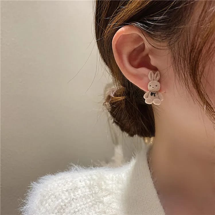Cute Cartoon Fabric Stud Earring