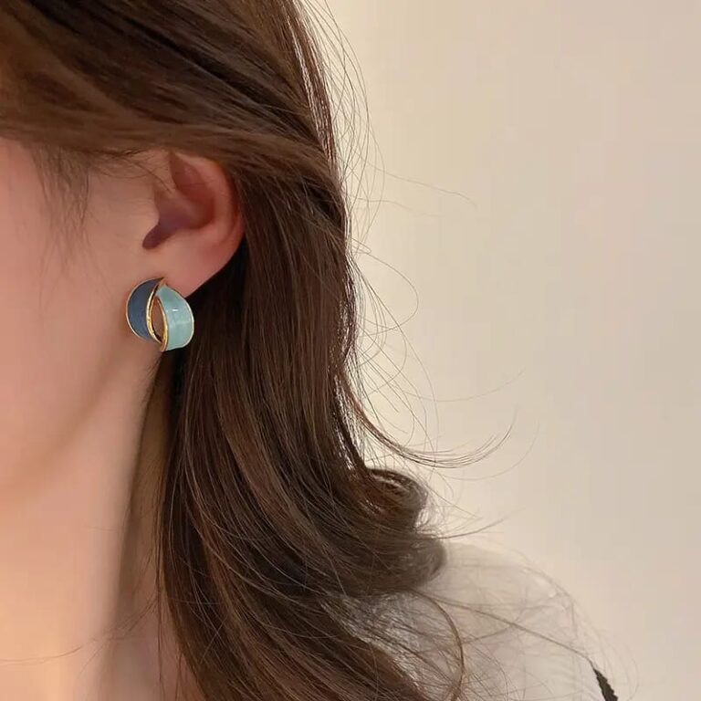 Blend Color Stud Earrings