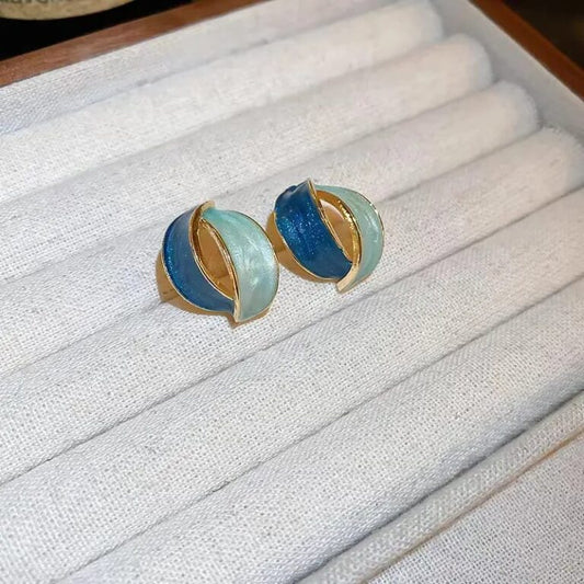 Blend Color Stud Earrings