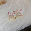Rabbit Pearl Bunny Stud Earring