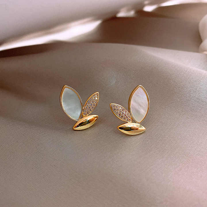 Crystal Cat Eye Stone Earrings