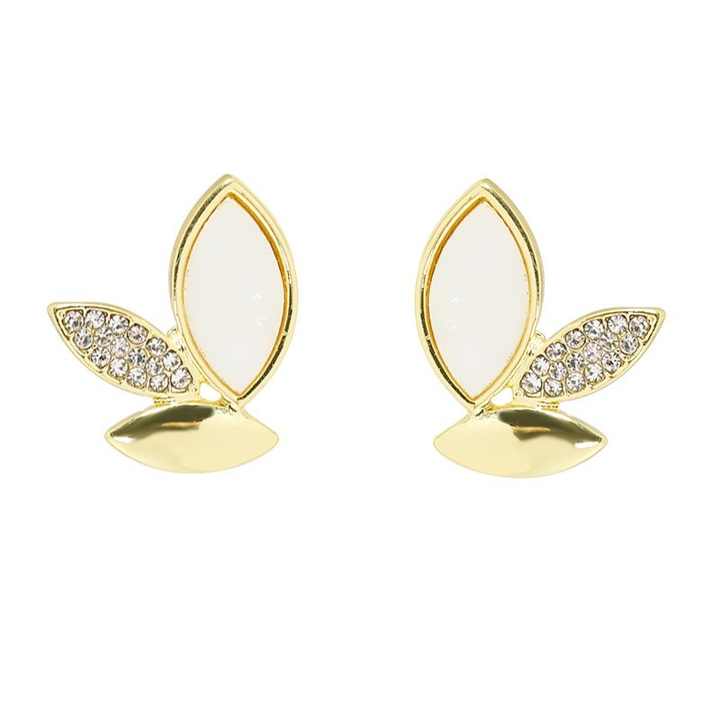 Crystal Cat Eye Stone Earrings