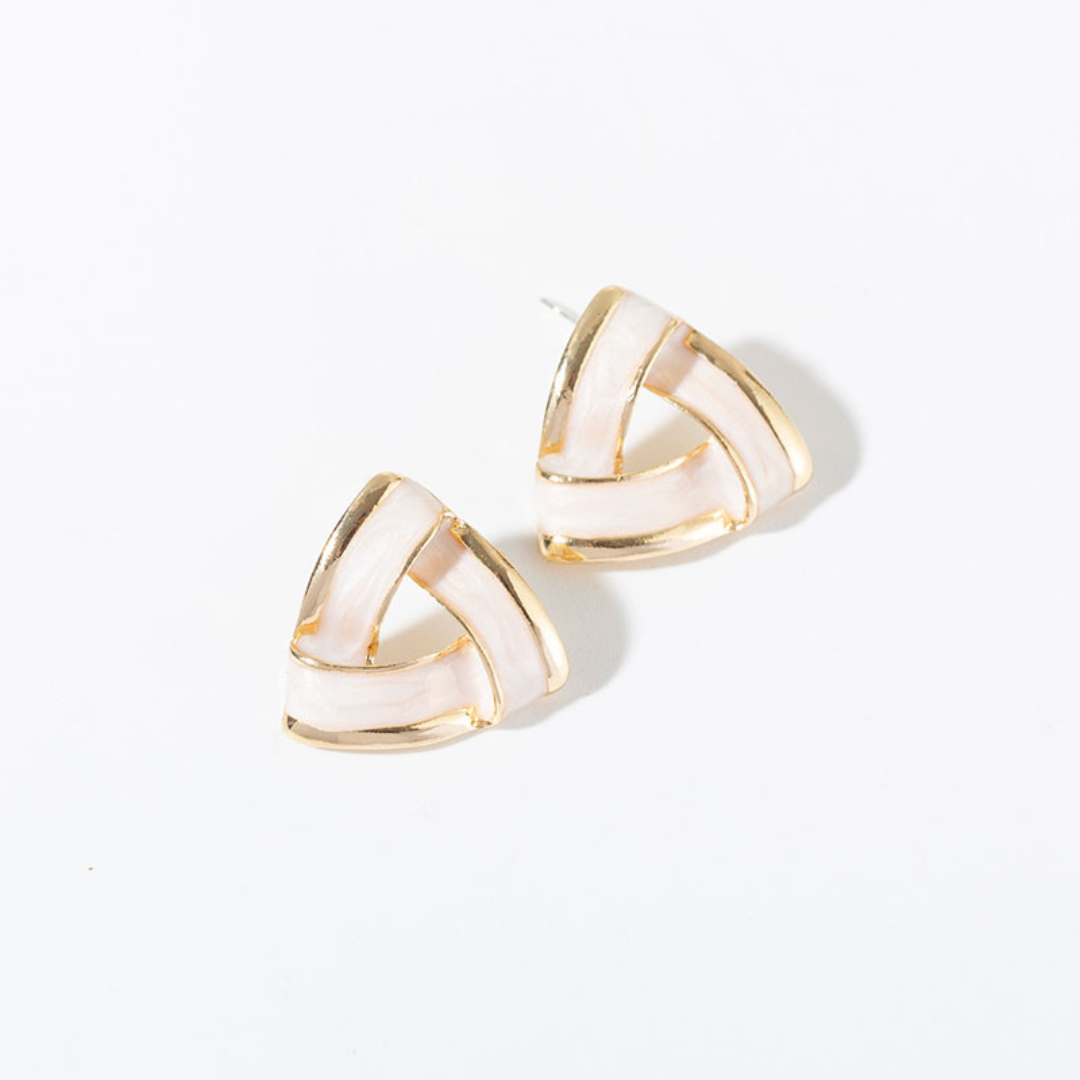 Geometric Triangle Stud Earrings