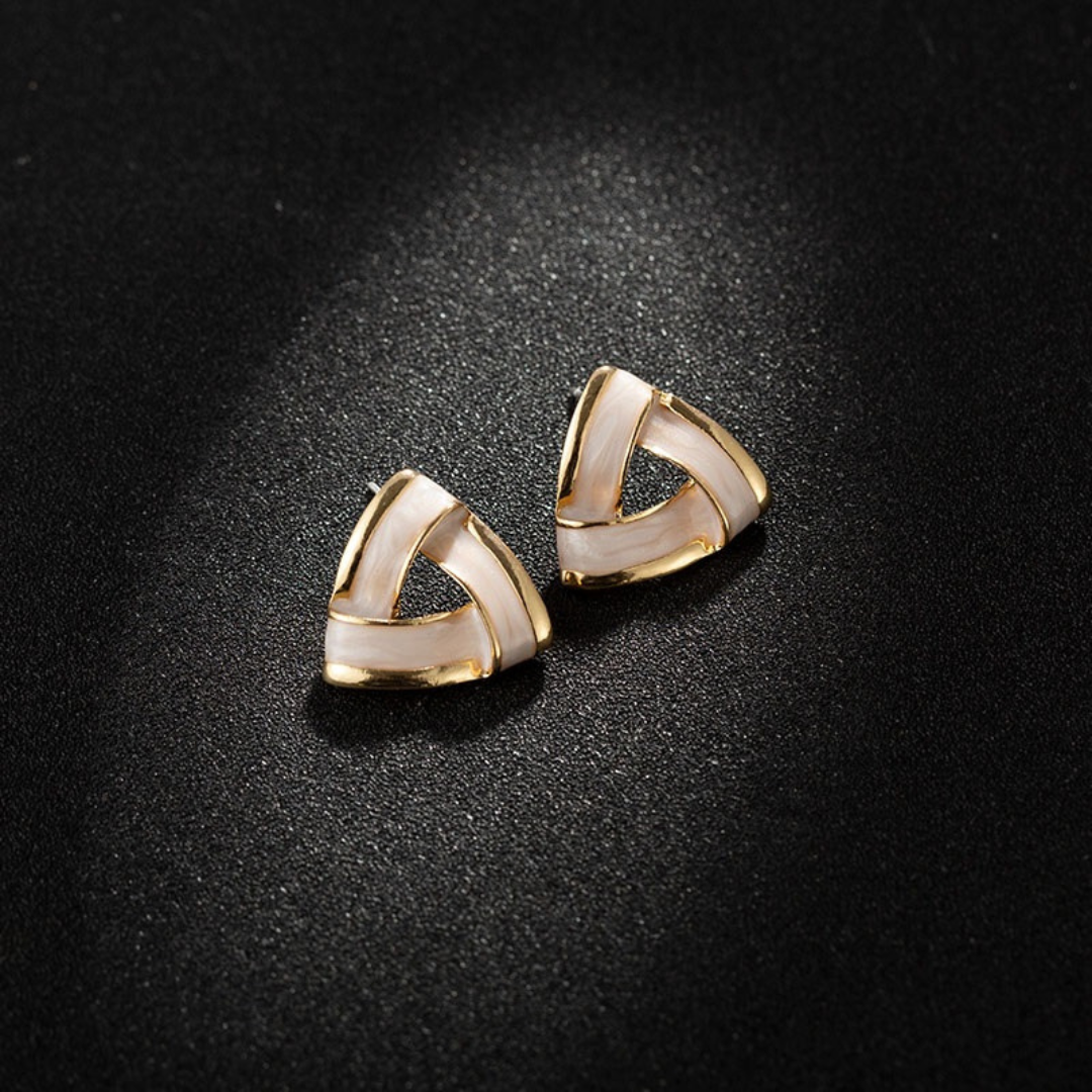 Geometric Triangle Stud Earrings